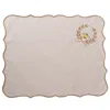 Km Home Collection Neutrals Bee Embroidery Cotton Placemats Set