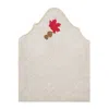 Km Home Collection Neutrals Set Of Two Hazelnut  Embroidery Linen Napkin In Brown