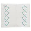 Km Home Collection Neutrals Turquoise Catena Linen Placemat Set Of 2 In Blue