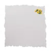 Km Home Collection Neutrals / White Sunflower Embroidery Linen Napkins Set