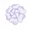 Km Home Collection Purple Floral Placemat Set Of 2 In Purple