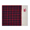 Km Home Collection Red Deer Embroidery Tartan Placemat Set Of 2 In Red