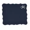 Km Home Collection Seagull Embroidery Linen Placemats Set Of 2