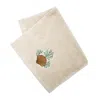 Km Home Collection Seashell Embroidery Face Towel In White
