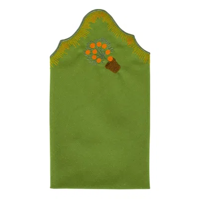Km Home Collection Sicily Cotton Napkin Set Of 2 In Green
