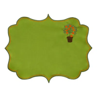 Km Home Collection Sicily Cotton Placemats Set Of 2 In Multi