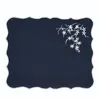 Km Home Collection Spring Branches Embroidery Linen Placemat Set Of 2 In Multi