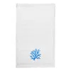 Km Home Collection Turquoise Coral Embroidery Hand Towel In Blue/orange