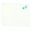 Km Home Collection Turquoise Coral Embroidery Linen Placemats Set Of 2 In White