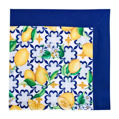 Km Home Collection Tuscany Tablecloth In Blue
