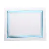 Km Home Collection White Aqua Cotton Placemat Set