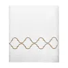 Km Home Collection White Catena Embroidery Bath Towel In White
