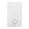 Km Home Collection White Catena Embroidery Hand Towel In White