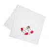 Km Home Collection White Christmas Gift Embroidery Face Towel In White