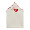 Km Home Collection White Christmas Stockings Embroidery Cotton Napkins Set Of Two In White