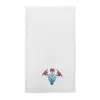 Km Home Collection White Clove Embroidery Hand Towel In White