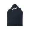 Km Home Collection White Leaves - Set Of 4 Linen Napkins In Black