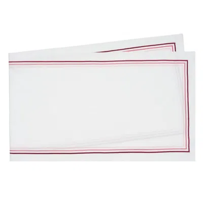 Km Home Collection White Rosé Cotton Runner