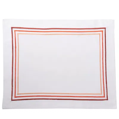 Km Home Collection White Sunset Cotton Placemat Set