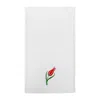 Km Home Collection White Tulip Embroidery Hand Towel In White