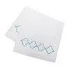 Km Home Collection White Turquoise Catena Face Towel In White