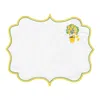 Km Home Collection White Tuscany Cotton Placemats Set Of Two In Multi