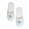 Km Home Collection Women's Turqoise Coral Embroidery Cotton Bath Slippers In Orange