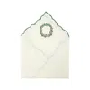 Km Home Collection Wreath Embroidery Linen Napkins Set Of 2