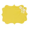 Km Home Collection Yellow Margherita Cotton Placemats Set In Yellow