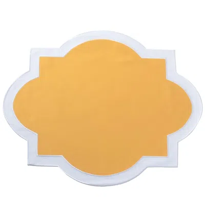 Km Home Collection Yellow / Orange Sunny Cotton Placemat Set