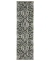 Km Home Astral 1003asl 2'3" X 7'6" Runner Area Rug In Charcoal