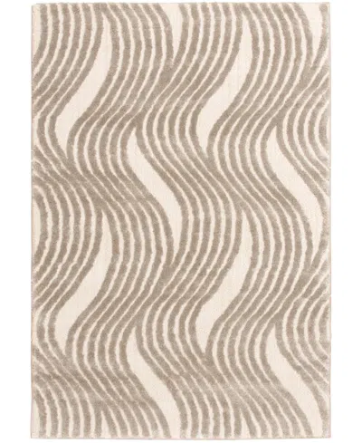 Km Home Leisure Dunes 3'3"x5'3" Area Rug In Ivory