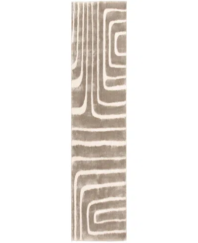 Km Home Leisure Reef 2'3"x7'7" Runner Area Rug In Cream,sand