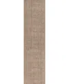 Km Home Miro 100 2'6" X 10' Runner Area Rug In Tan