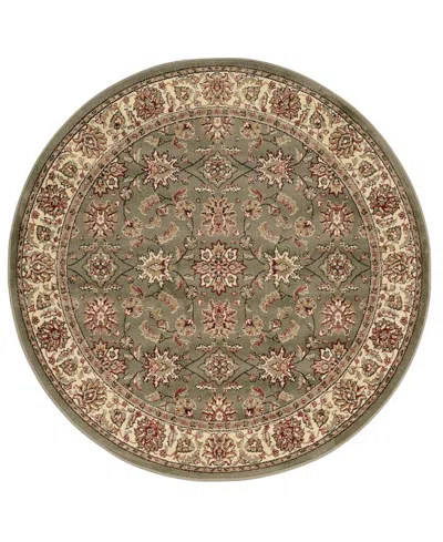 Km Home Closeout!  Pesaro 1592 5'3"x5'3" Round Area Rug In Sage