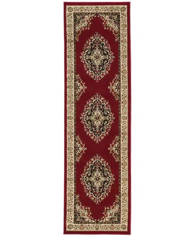 Km Home Closeout!  Pesaro 1595 2'2"x7'7" Runner Area Rug In Red