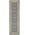 Km Home Pesaro 1596 2'2" X 7'7" Runner Area Rug In Gray,blue