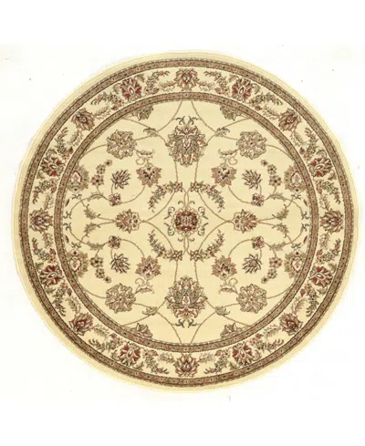 Km Home Closeout!  Pesaro 1596 5'3"x5'3" Round Area Rug In Ivory