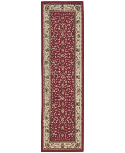 Km Home Closeout!  Pesaro 2'2"x7'7" Runner Area Rug In Red