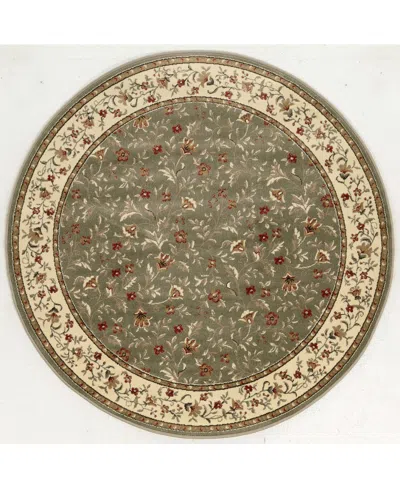 Km Home Closeout!  Pesaro 5'3"x5'3" Round Area Rug In Sage