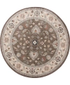Km Home Closeout!  Poise Pse-7203 5'3" X 5'3" Round Area Rug In Coffee