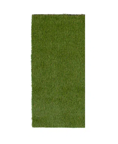 Km Home Tough Artificial Turf 2236-36oz 3'9" X 10' Runner Outdoor Area Rug In Green