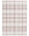 Km Home Velvet Touch Washable Pla-001 7'6" X 9'6" Area Rug In Beige