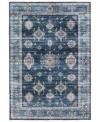 Km Home Velvet Touch Washable Raq 001 Area Rug In Silver