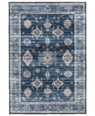 Km Home Velvet Touch Washable Raq 001 Area Rug In Silver