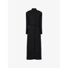 Kml Womens Black Detachable High-neck Wool Coat