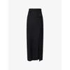 Kml Womens Black Ju-pants Split Cotton-blend Trousers