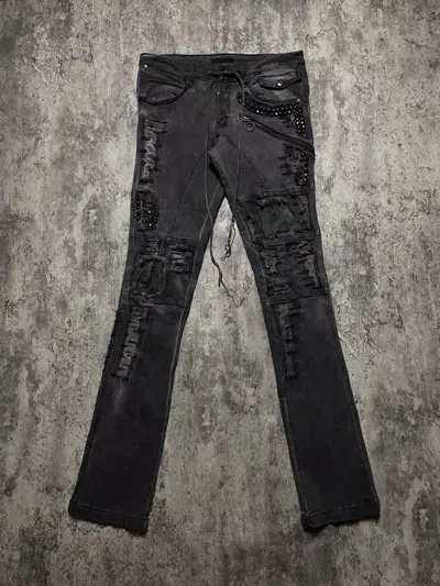 Pre-owned Kmrii Studded Crush Denim Pants
