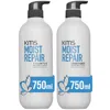Kms Supersize Moist Repair Hair Rescue Shampoo And Conditioner Bundle For Dry And Damaged Hair