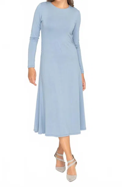 Kmw Bamboo Jersey Side Ruched Dress In Ice Blue
